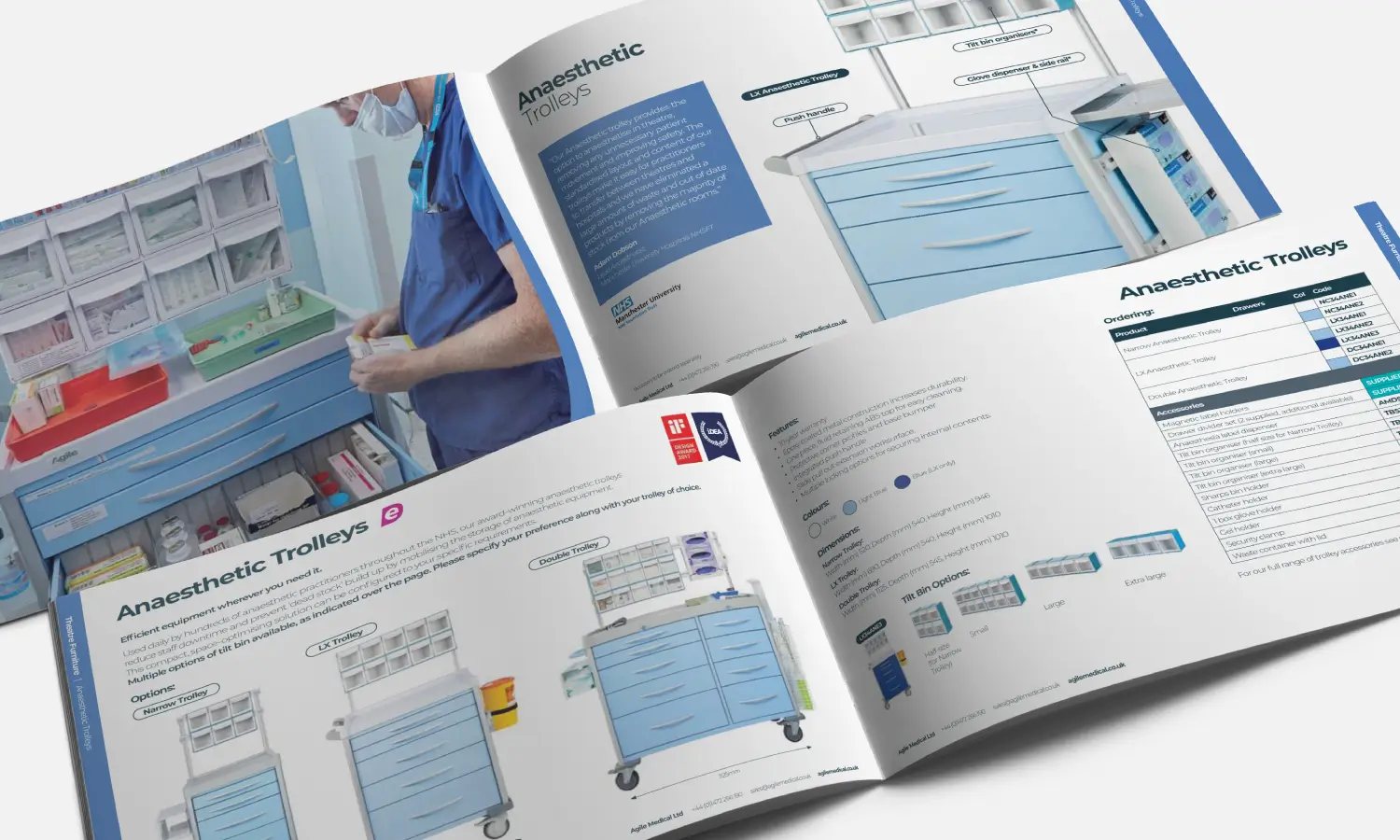 Agile Medical brochure displaying their products