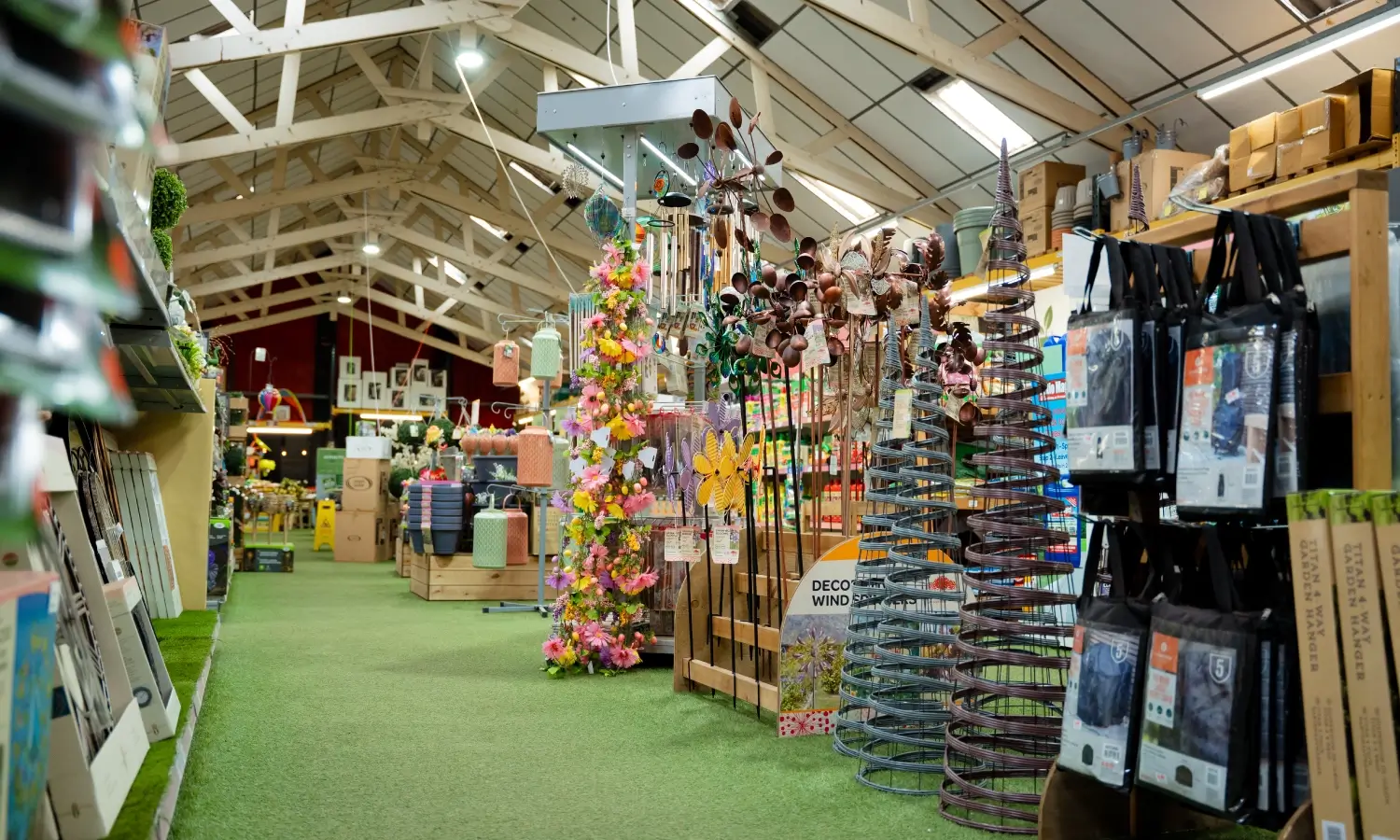 Big red shed products on display