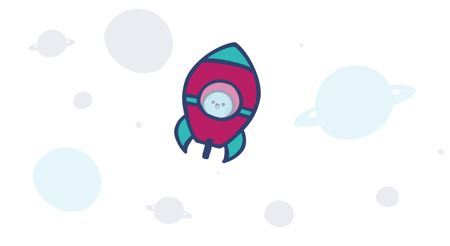 Luna Software rocket illustration