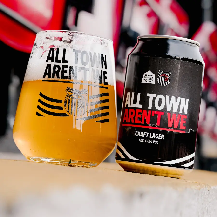 GTFC can and beer in a GTFC Glass