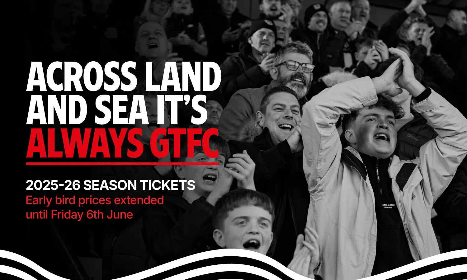 A GTFC banner with text