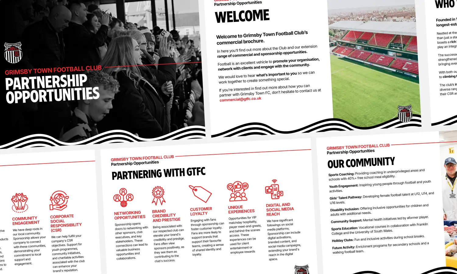 A Grimsby town fc presentation, featuring different sections about GTFC