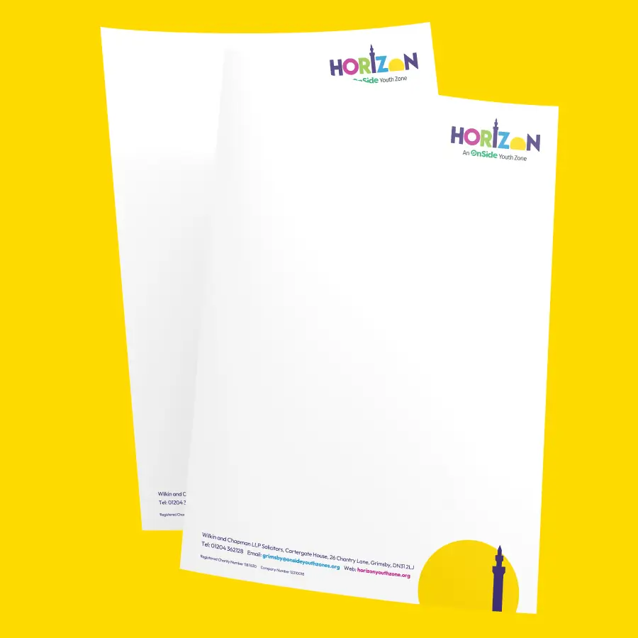 Horizon youth zone letterhead