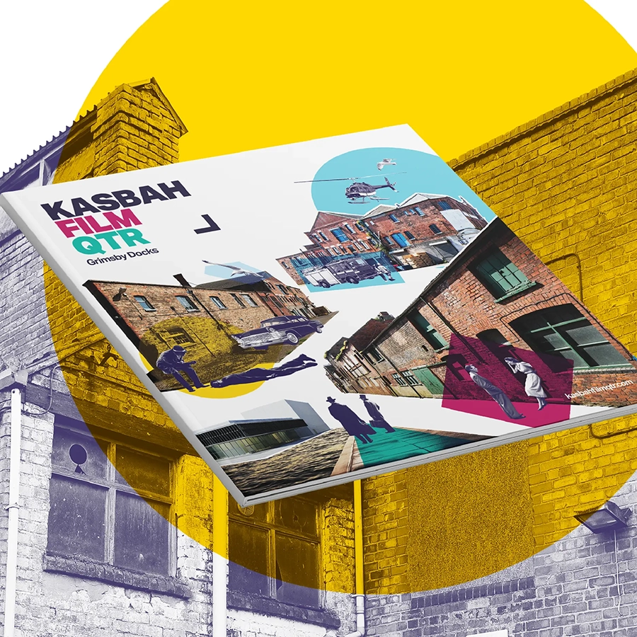 Kasbah film quarter brochure with buildings in the background