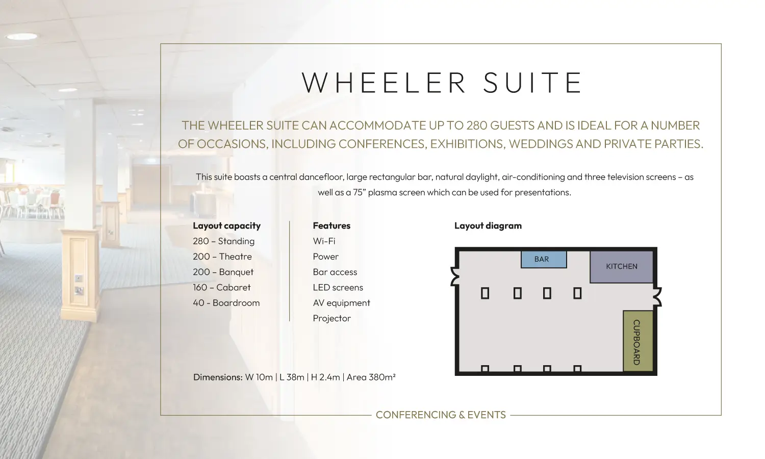 Notts County Wheeler suite layout and features