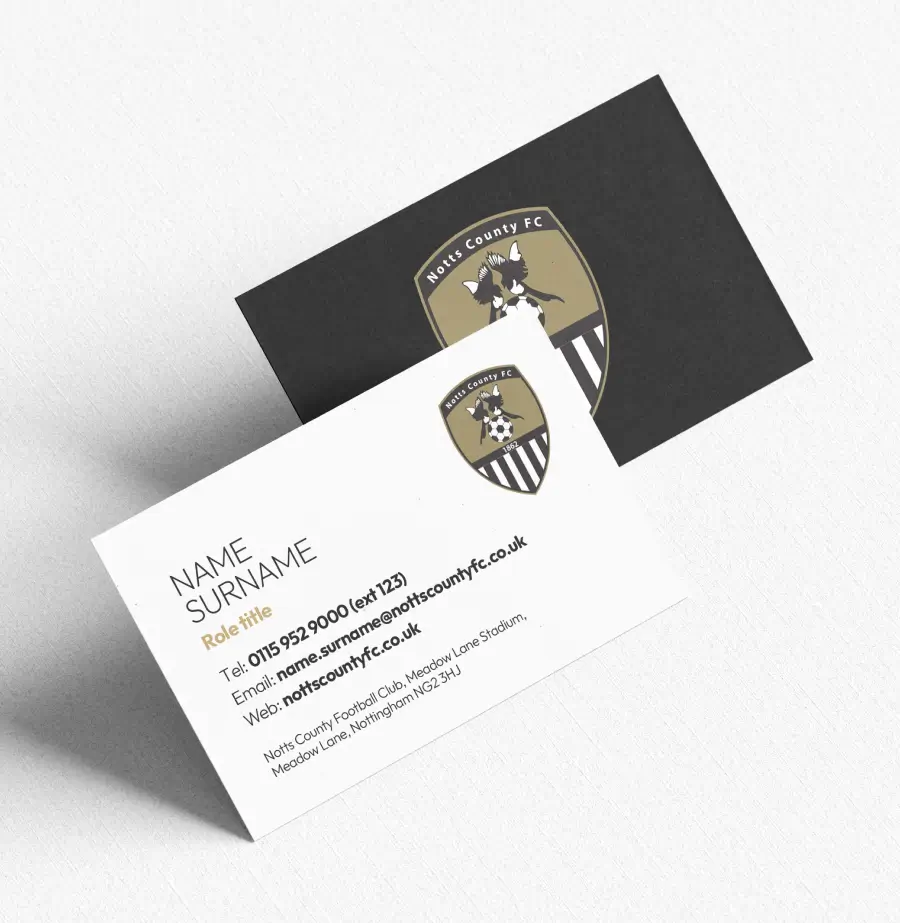 Notts County Mock up Business cards