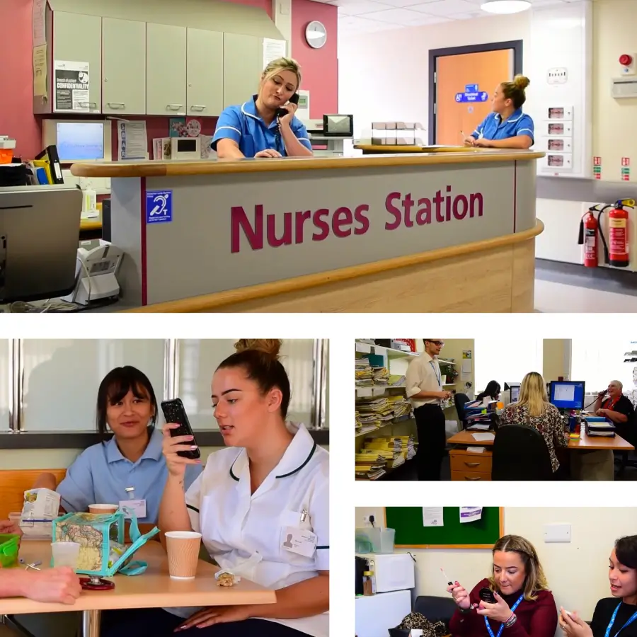 NLaG NHS Trust nurses station and other nurses