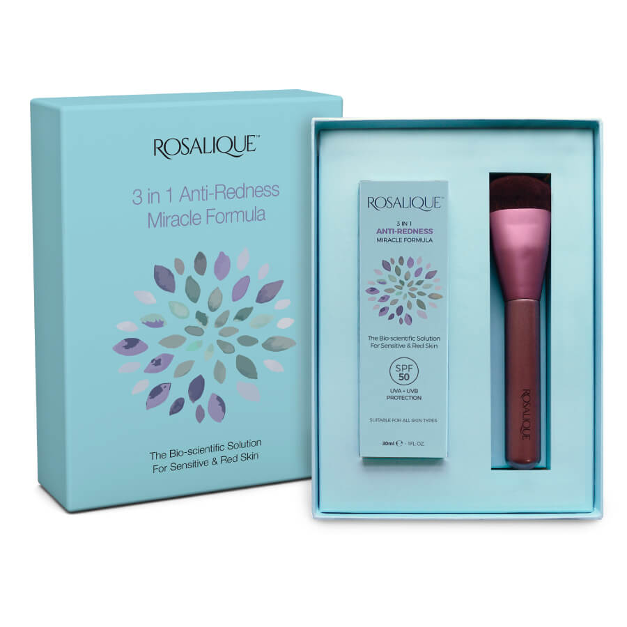 Rosalique 3 in 1 Anti-Redness Miracle Formula cream Packaging and contents