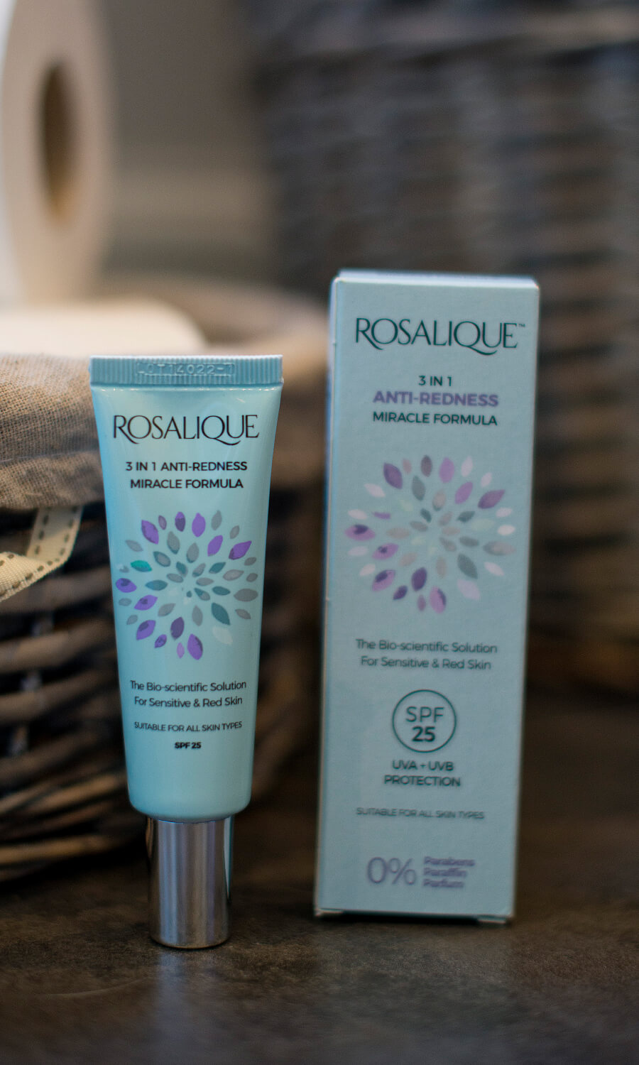 Rosalique 3 in 1 Anti-Redness cream and Packaging
