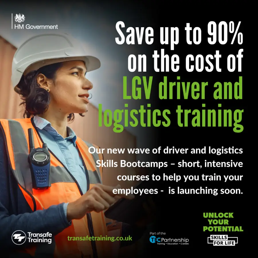 HM Government poster about LGV and logistics training