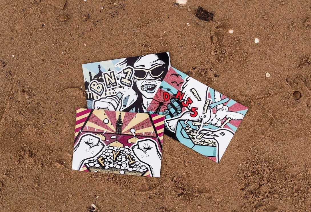 adidas originals size?event docks beers postcard design seaside series