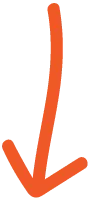 Hand Drawn Down Arrow in Sourcefour Orange
