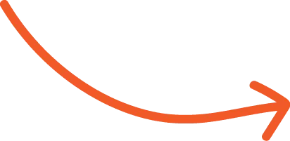 Hand drawn arrow icon in Sourcefour Orange