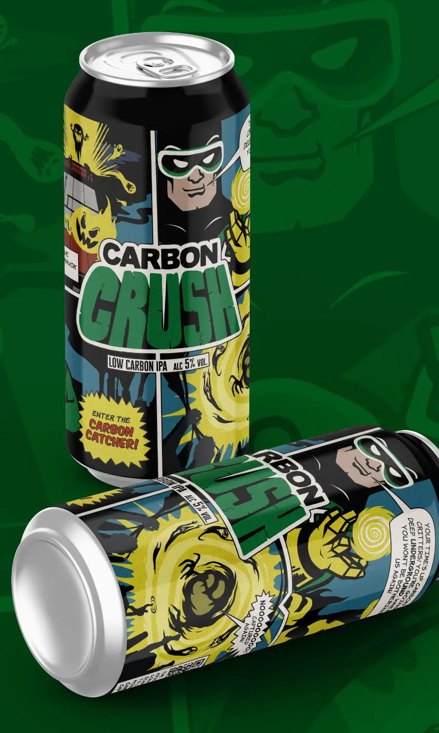 Two Docks Beers & CATCH Carbon crusher beer can