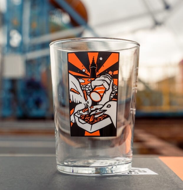 Docks Beers x size? glassware design by Sourcefour