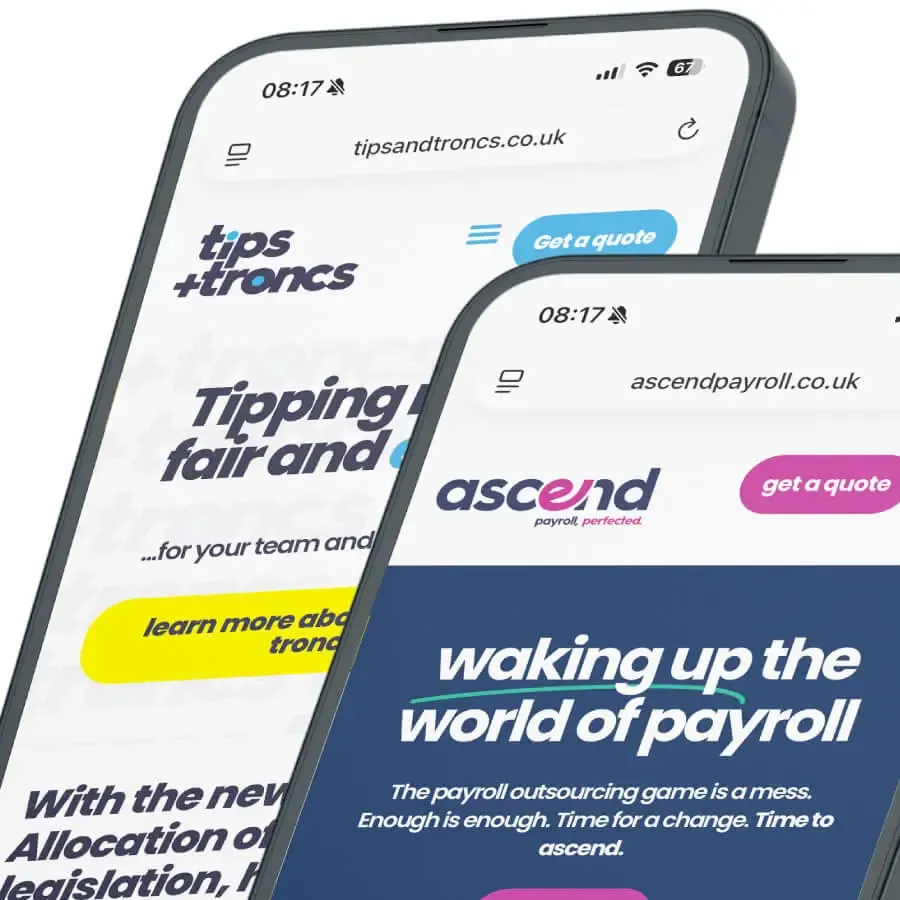 Ascend Payroll website displayed on a Phone