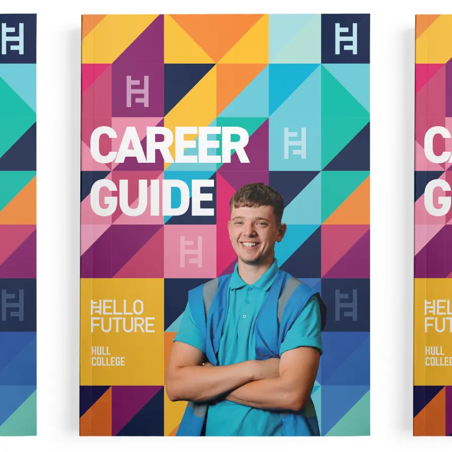 Hull college brouchure on display