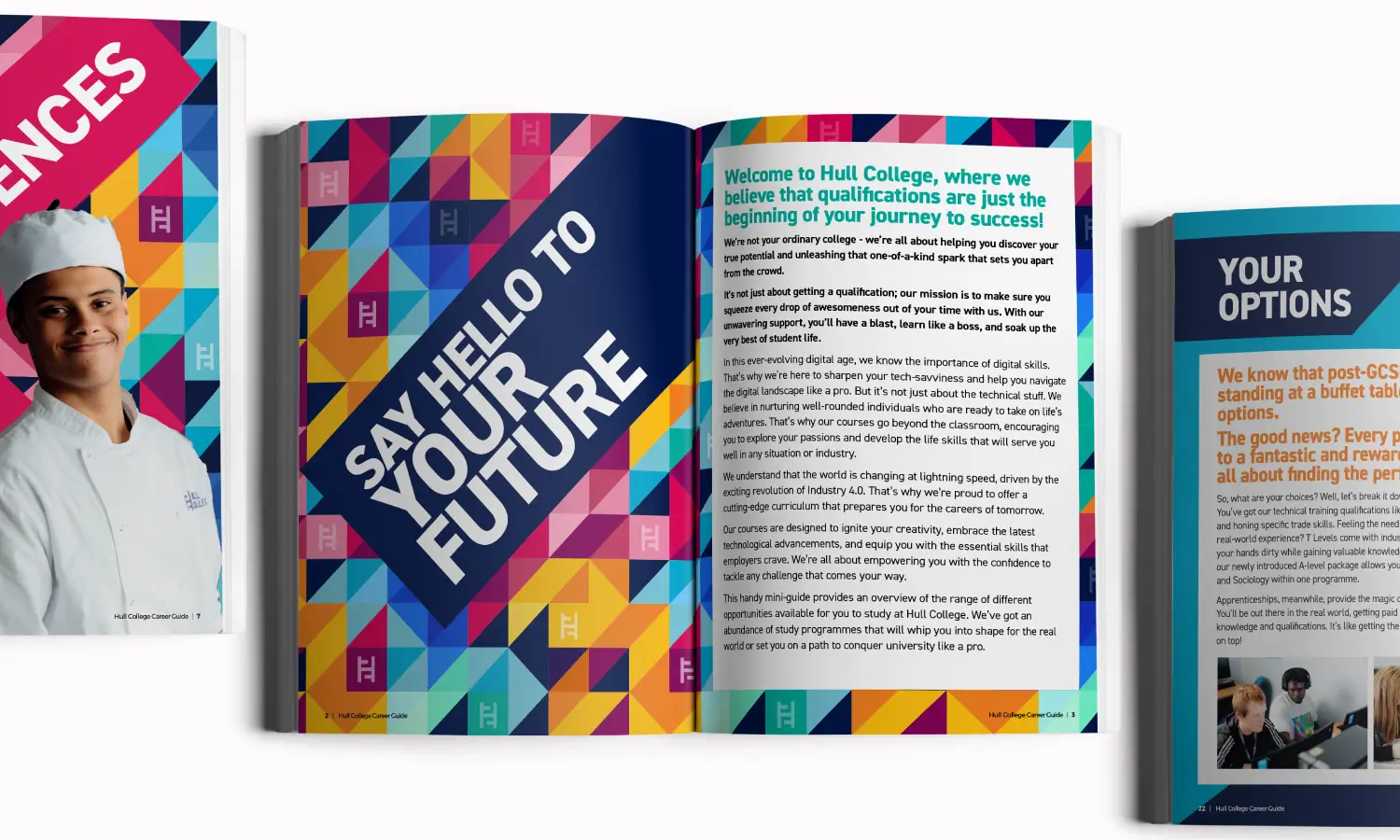 Hull college brouchure on display