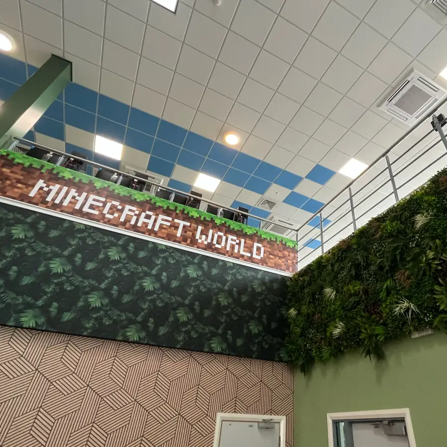 Minecraft world at hull college