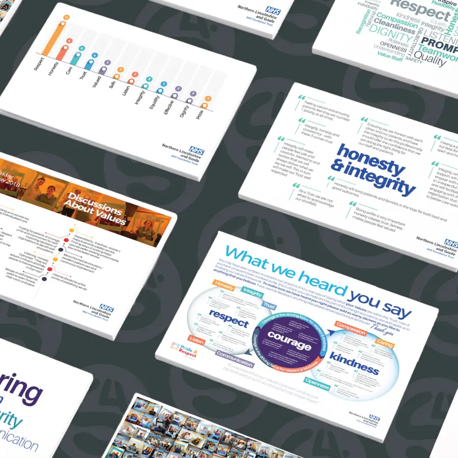 Marketing strategy designs for a local NHS trust, created by Sourcefour